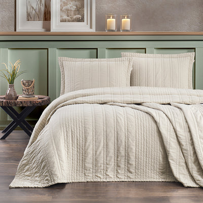 Valentina Double Duvet Cover Set Beige (3 Pieces)