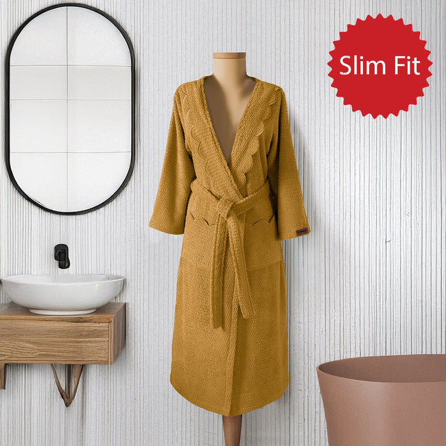 فالورا رداء نسائي ضيق 100% قطن خردلي (XS)