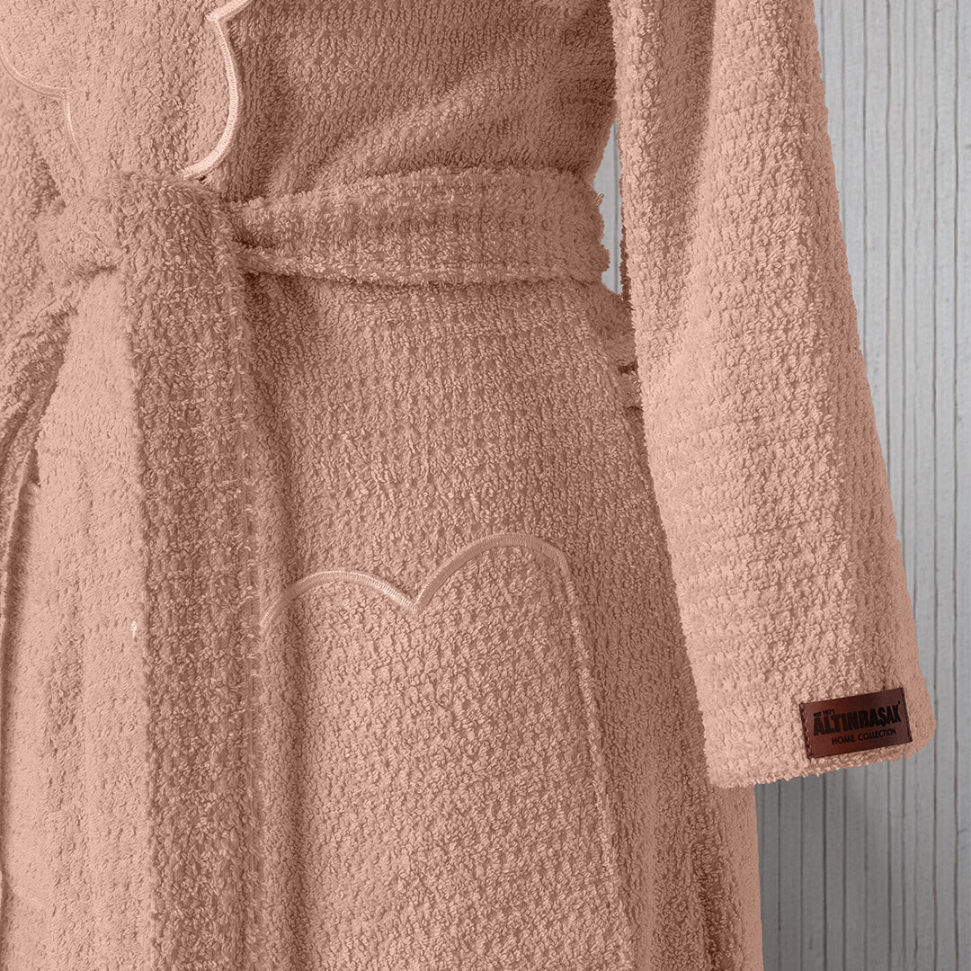 Valora 100% Cotton Women's Slim Fit Bathrobe Powder Pink (M)