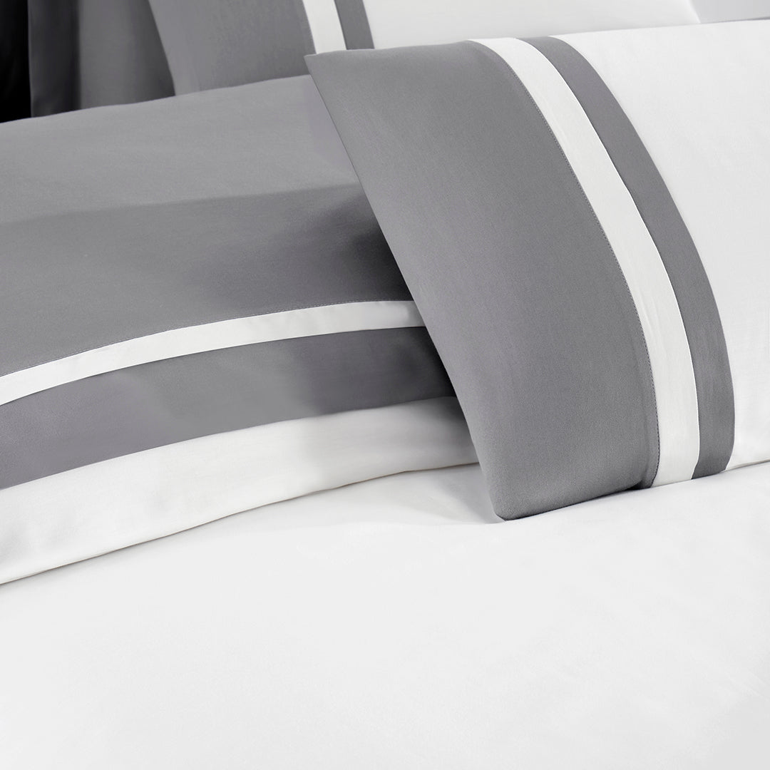 Vespera Çift Kişilik Nevresim-Yatak Örtüsü Takımı Gri (9 Parça)