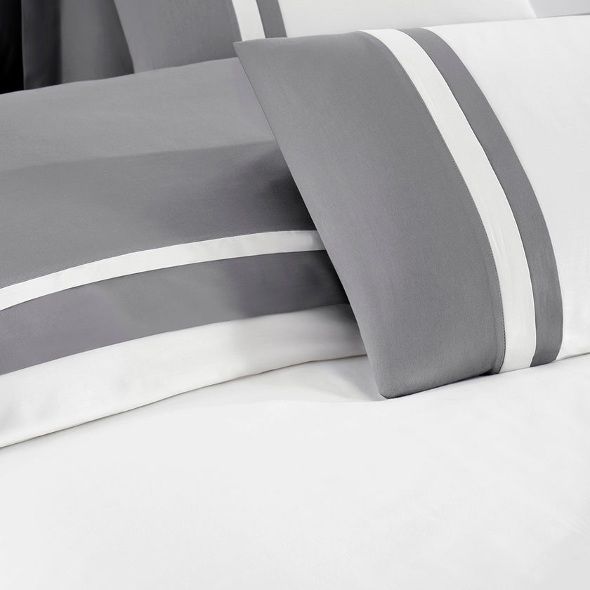 Vespera Çift Kişilik Nevresim-Yatak Örtüsü Takımı Gri (9 Parça)