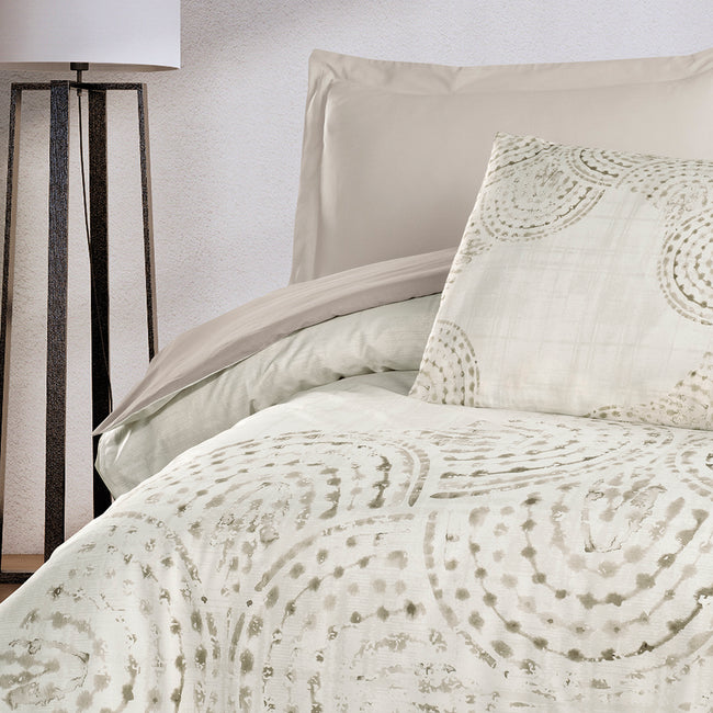 Zenit Çift Kişilik Ranforce Nevresim Takımı Bej (4 Parça)